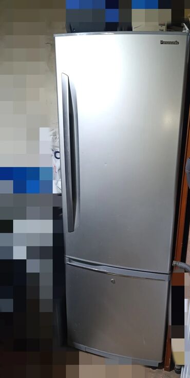 kreditle soyducu: Б/у 2 двери Panasonic Холодильник Продажа, цвет - Серебристый, С диспенсером