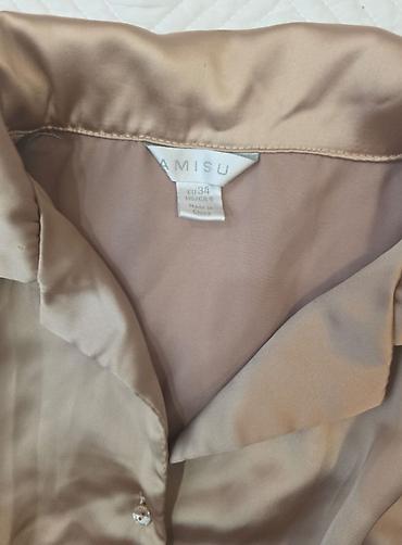 versage sep: AMISU brendinin atlas effektli mini donu - Rəng: Şampan/qızılı bej - — 2