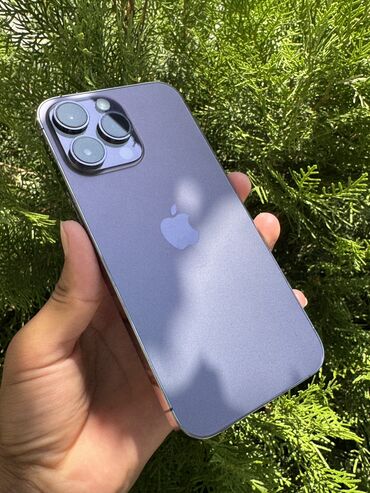 айфон 14 про бу цена бишкек: IPhone 14 Pro Max, Колдонулган, 128 ГБ, Deep Purple, Каптама, 87 %