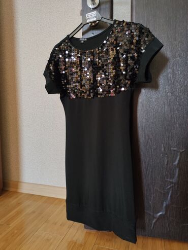 женское платье для верховой езды: Вечернее платье, Коктейльное, Короткая модель, С рукавами, С пайетками, XS (EU 34), S (EU 36)