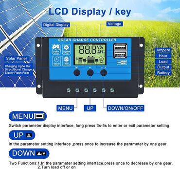 Alati: Solarni Regulator Kontroler 12V/24V 20A Solarni kontroler Solarni