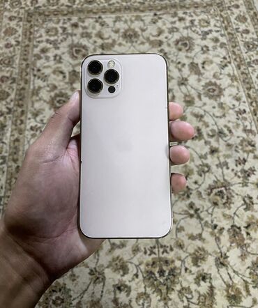 айфон 12 про макс бу цена в бишкеке: IPhone 12 Pro, Колдонулган, 256 ГБ, Matte Gold, Коргоочу айнек, 83 %