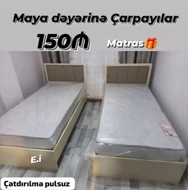 Çarpayılar: Təknəfərlik çarpayı, Bazasız, Matras ilə, Siyirməsiz — 7