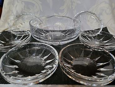 Činije: Servis cinija za poslastice itd.tezak kristal rucna obrada. Servis — 9