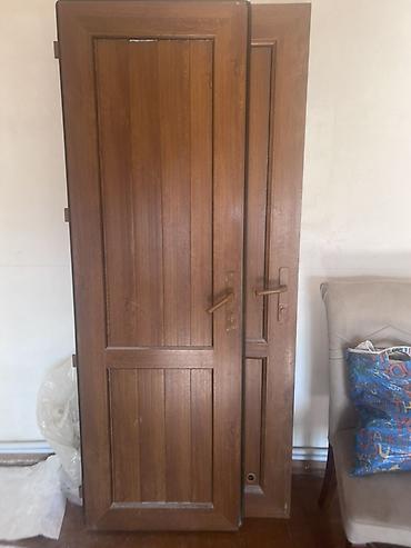 seyfi qapi: Taxta fakturalı giriş/interyer qapıları dəsti - Material: ağac — 1
