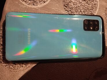 Samsung: Samsung Galaxy A51, 128 GB, rəng - Göy, Sensor, Barmaq izi, Simsiz şarj