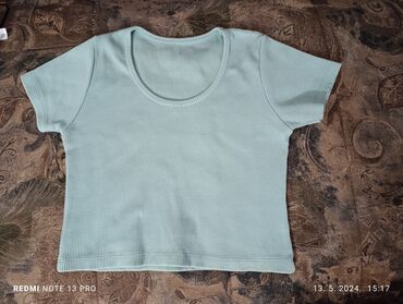 ženske majice za punije osobe: XS (EU 34), S (EU 36), Pamuk, bоја - Tirkizna