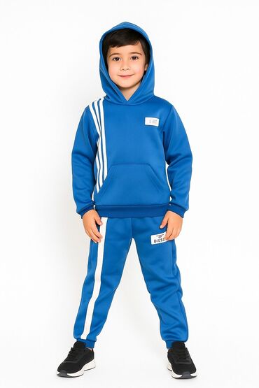 детские спортивные костюмы с принтом: Uşaq idman dəsti – kapüşonlu svitşot və şalvar - Model: 2 hissəli