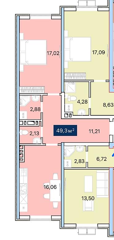 объездной: 1 комната, 49 м², Элитка, 2 этаж, ПСО (под самоотделку) — 2