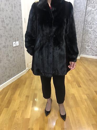 brend geyimler: Qadınlar üçün qara mink (xəz) paltosu - Material: təbii mink xəz - — 5