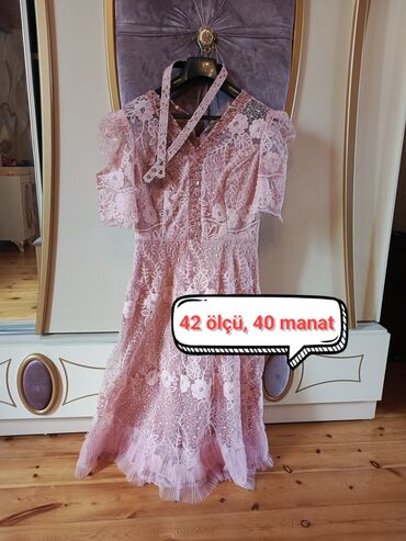 qisa donlar toy ucun: Çəhrayı rəngdə olan bu zərif güpür don, xüsusi günlər üçün ideal