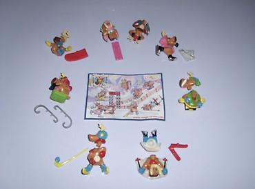 kinder joy max: 90-ci illerin kinder surprise oyuncaqlari satilir. Butun seriyalar — 3