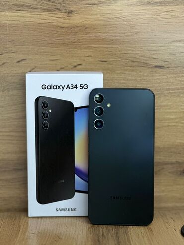 Другие мобильные телефоны: Samsung Galaxy A34 5G, Новый, 128 ГБ, цвет - Черный, В рассрочку, 2 SIM