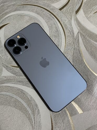 Apple iPhone: IPhone 13 Pro Max, Б/у, 256 ГБ, Blue Titanium, Чехол, Кабель, Коробка, 79 %