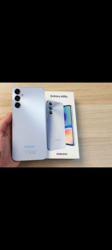 Samsung: Samsung Galaxy A05s, 4 GB, rəng - Ağ, Barmaq izi, İki sim kartlı, Sənədlərlə