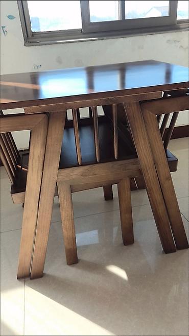 table study: Кухонный стол и стул, Новый, Самовывоз, Бесплатная доставка, цвет - Коричневый — 4