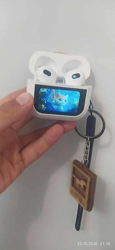 проекция для автомобиля: Bluetooth-наушники Hoco CAT с кейсом с цветным дисплеем - — 1