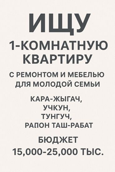 долгосрочно квартиры: 1 бөлмө, 30 кв. м, Эмереги менен, Эмерексиз