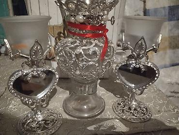toy dekor: Bəzəkli dekor dəsti və rhinestone-lu körpə butulkaları - 3 hissəli — 2
