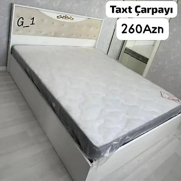 Taxt çarpayı – 260 AZN Ağ rəngli, zövqlü dizayna malik taxt çarpayı