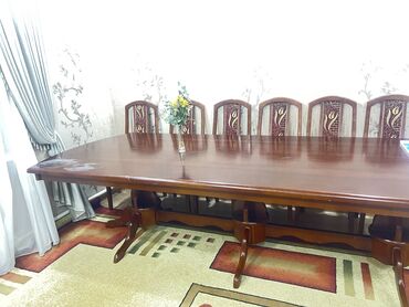 уголь майкуба: Стол для зала, Б/у, Не раскладной, Прямоугольный