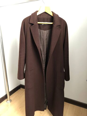 женский пальто размер 42: Пальто, Классика, Осень-весна, Овчина, По колено, L (EU 40)