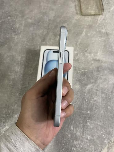 Мобильные телефоны: IPhone 15, Б/у, 256 ГБ, Голубой, Коробка, 82 % — 3