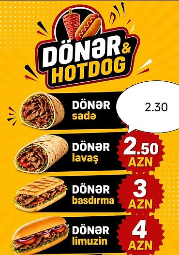 Kommersiya daşınmaz əmlakının satışı: Hamiya salam doner xana satilir esas yolun kenarinda biznes satilir — 2