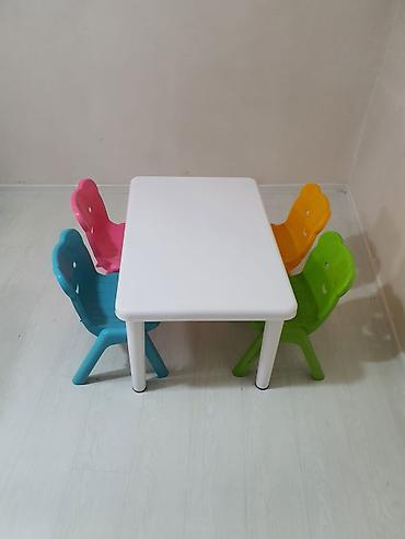 ustollar: Oğlan və qız üçün, Yeni, Siyirməsiz, Bağça masası, Stullar ilə — 3