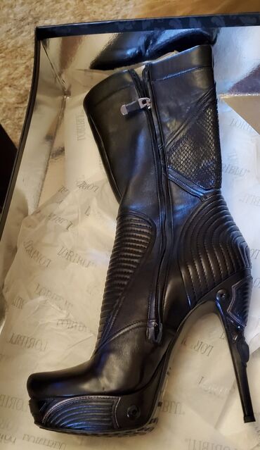 Çəkmələr: Qısaboğaz, Ölçü: 38, rəng - Qara, Yeni — 5