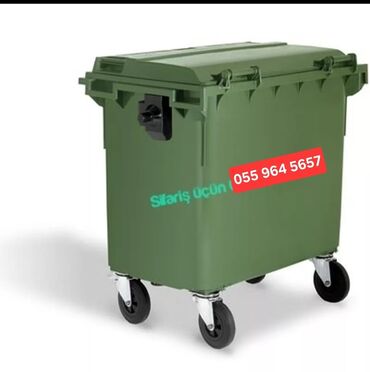 Tullantı qabları: Məişət Tullantı qutuları. 20 lt den 1100 lt qeder movcuddur. Plastik — 7