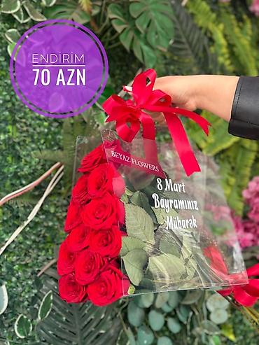 роза гул: 8 Mart üçün Qızılgül Kompozisiyaları - Klassik buket: Parlaq qırmızı — 9