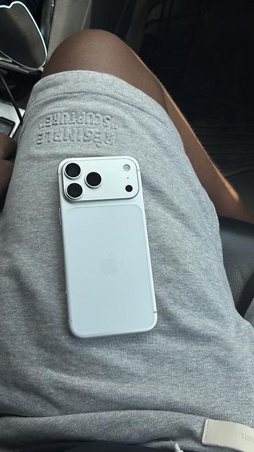 IPhone 17 Pro, Б/у, 256 ГБ, Серебристый, Защитное стекло, Чехол, 93 %