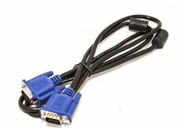 Audio və video kabellər: Premium HD VGA/SVGA kompüter/noutbuk ənənəvi göy rəngli RGB kabel 1.5
