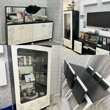 Qonaq otağı dəstləri: İşlənmiş, Komod, Masa və oturacaqlar, TV altlığı, Kredit yoxdur