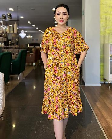 Повседневные платья: Повседневное платье, Турция, Лето, Длинная модель, Хлопок, Турецкое, Все размеры — 14