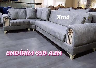 saloglu mebel instagram: Model: Künc divan - Forma: L‑şəkilli künc dəsti - Rəng: Açıq boz - — 1