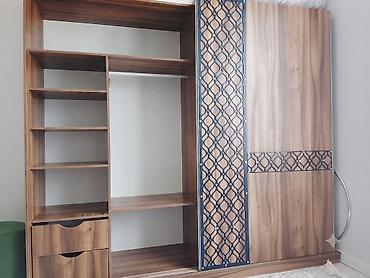 qapı dayandırıcı: Sürgülü qapılı şkaf – iri güzgülü, modern dizayn - Material: ağac — 3