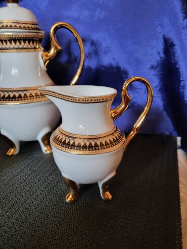 Kuhinjski setovi: Servis vintaz za kafu porcelanski. Servis za kafu,perfektan pozlata — 16