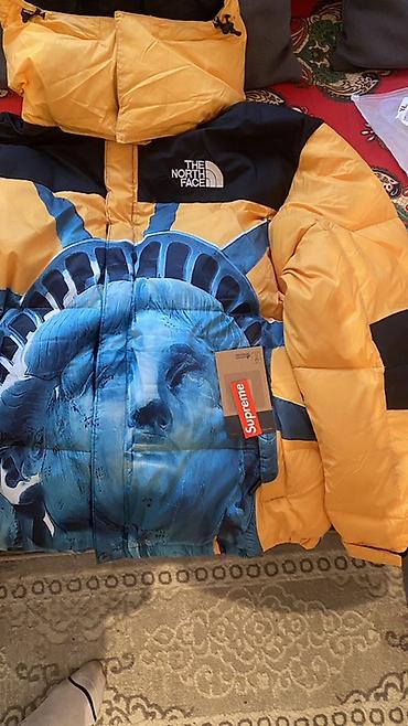 кийит: Пуховик The North Face x Supreme “Statue of Liberty” (жёлто‑чёрный) - — 3