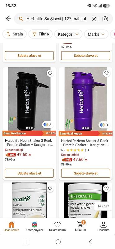 qantel su qabi: Herbalife shaker qabı Parlaq çəhrayı rəngdə, üzərində “HERBALIFE” — 4