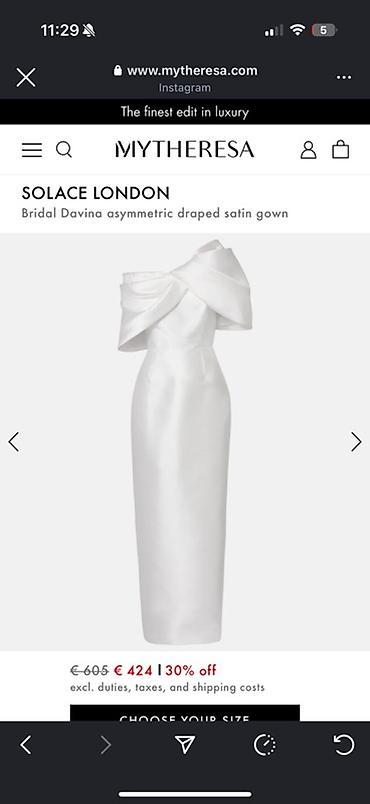 xonca satisi: Solace London – Bridal Davina asimmetrik drapeli atlas don - Rəng — 4