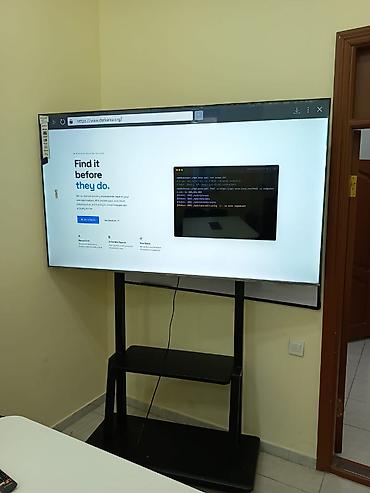 tv 75: TƏCİLİ SATILIR! 75" (190cm) diqonal TV + Təkərli stend + 10m HDMI — 1