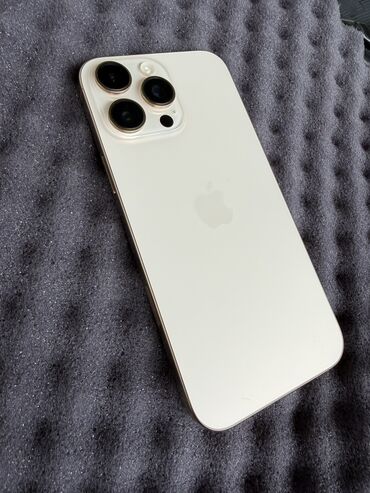 мак м1: IPhone 16 Pro Max, Б/у, 256 ГБ, Desert Titanium, Защитное стекло, Чехол, Коробка, 97 %