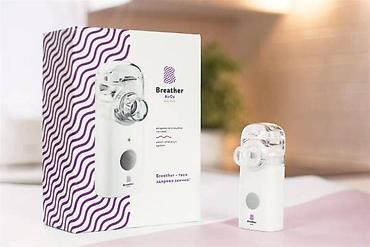 Ингаляторы, небулайзеры: Компактный меш-небулайзер Breather Airox VP-М3 с детской маской - — 3