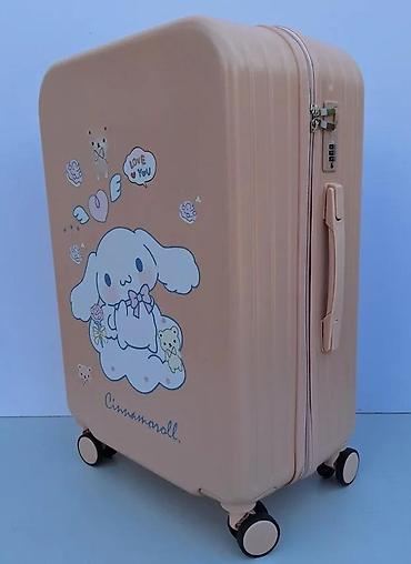 Putni koferi i torbe: Kofer za putovanja – Cinnamoroll dizajn, ružičasta boja - Tvrda — 1