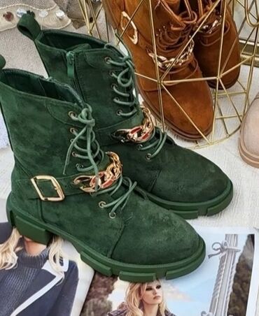 zelena haljina sa sljokicama: Ankle boots