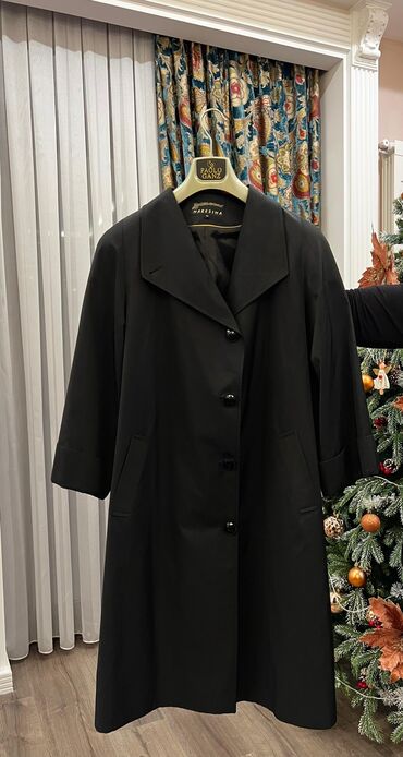 qadınlar üçün tvid jaketlər: Palto, 2XL (EU 44), rəng - Qara