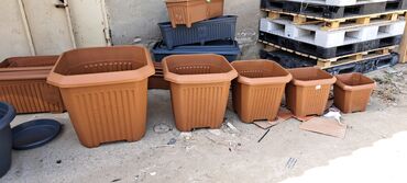 Bitkilər üçün dibçəklər: Dibcek Dibcek qabi dibcek qabi kvadrat duzbucaqli qara Antrasit gul — 20