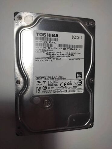 купить камеру видеонаблюдения для дома: Накопитель, Б/у, Toshiba, HDD, 512 ГБ, 3.5", Для ПК